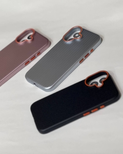 گارد کرکره ای آیفون در رنگ بندی صورتی مشکی خاکستری