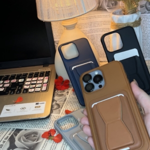 گارد چرم جا کارتی و هولدر دار در 4 رنگ آبی قهوه ای مشکی و طوسی