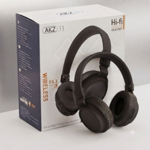 هدفون گرد برند : Hi_fi مدل : AKZ 33 در رنگ خای نقره ای و مشکی