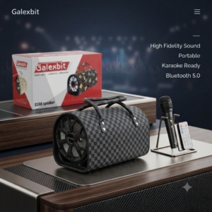 اسپیکر کوله ای برند : galexbit مدل : gs08 در رنگ بندی : آبی سرمه ای و قهوه ای مشکی