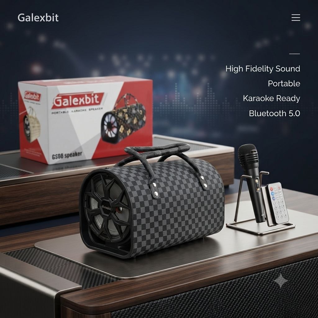اسپیکر کوله ای برند : galexbit مدل : gs08 در رنگ بندی : آبی سرمه ای و قهوه ای مشکی